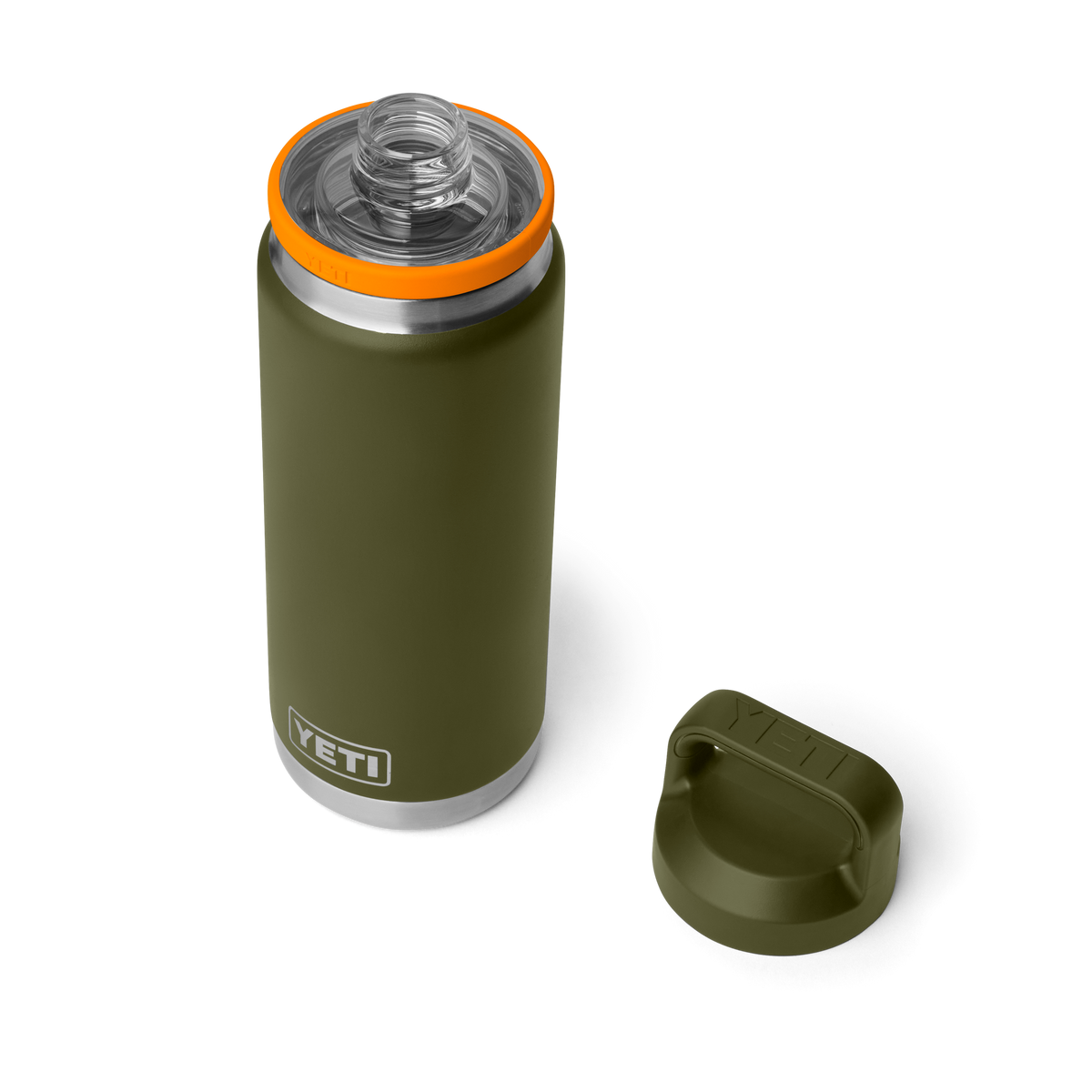 Rambler 26 oz Bottle with Chug Cap - Olive/King Crab Orange