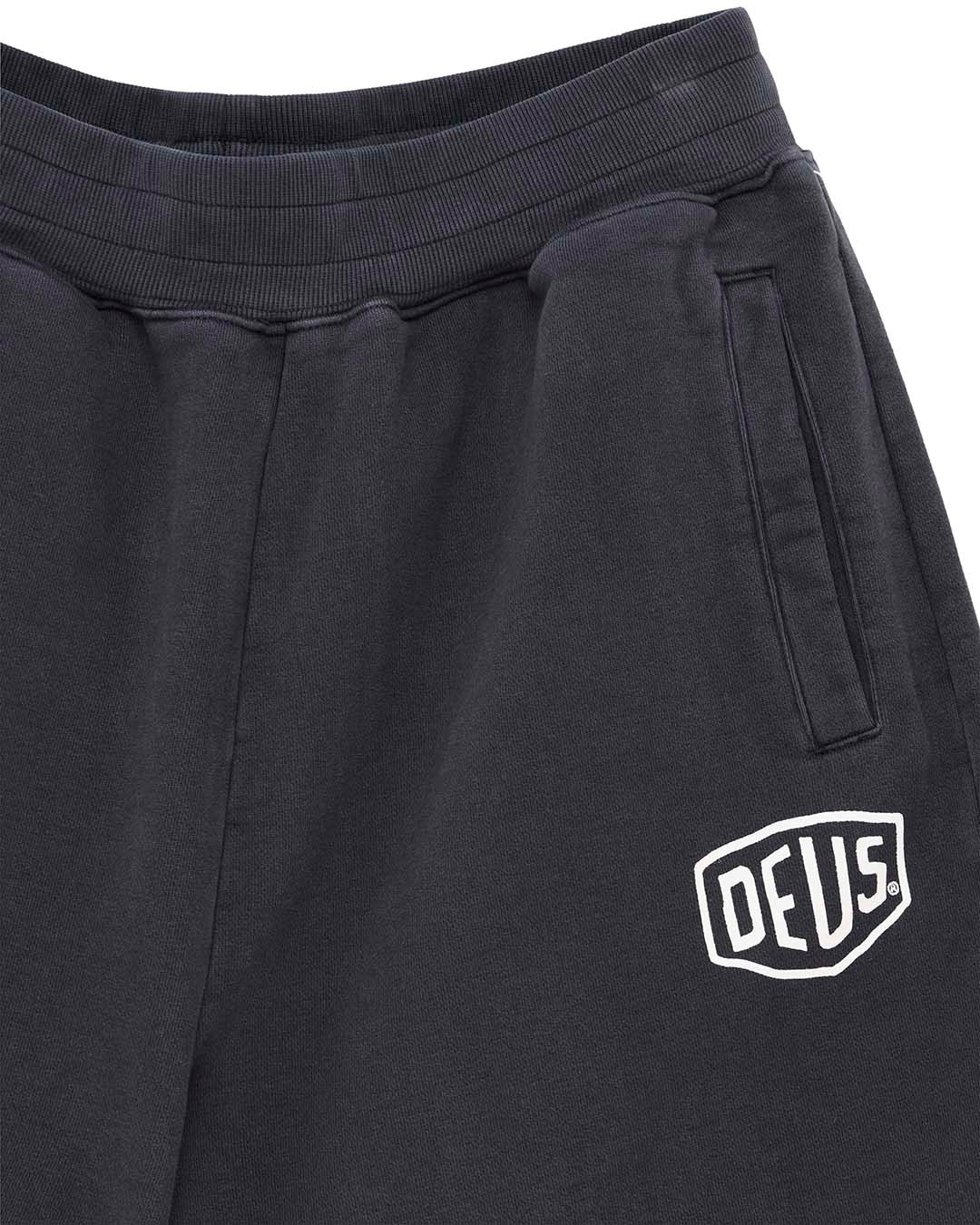 Shield Garment Dyed Track Short - Black