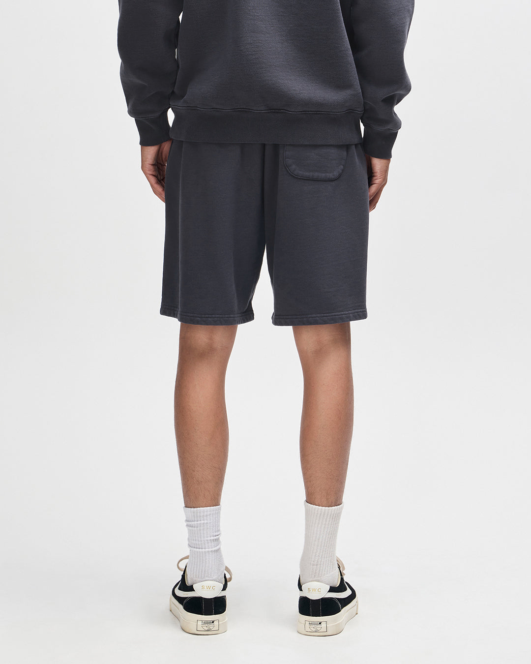 Shield Garment Dyed Track Short - Black