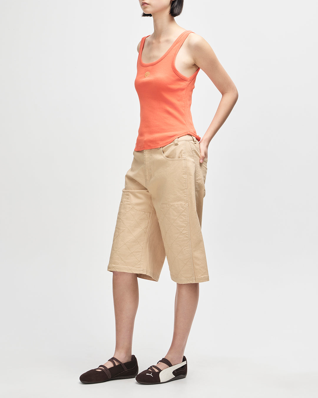 June Shield Tank - Flame Orange