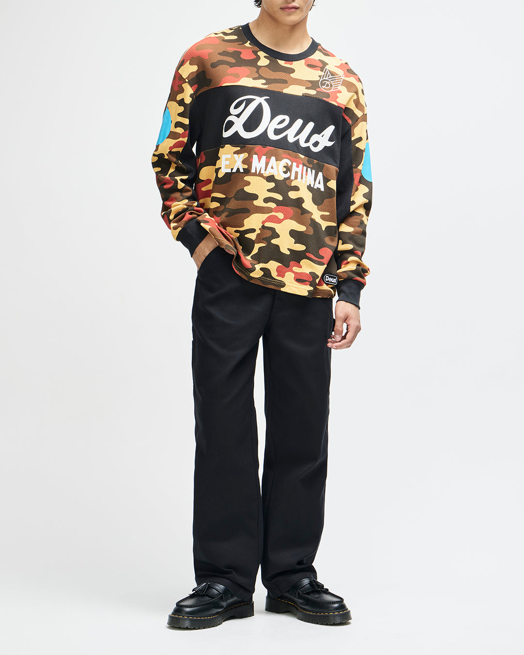 Ombre Moto Jersey - Rust Camo