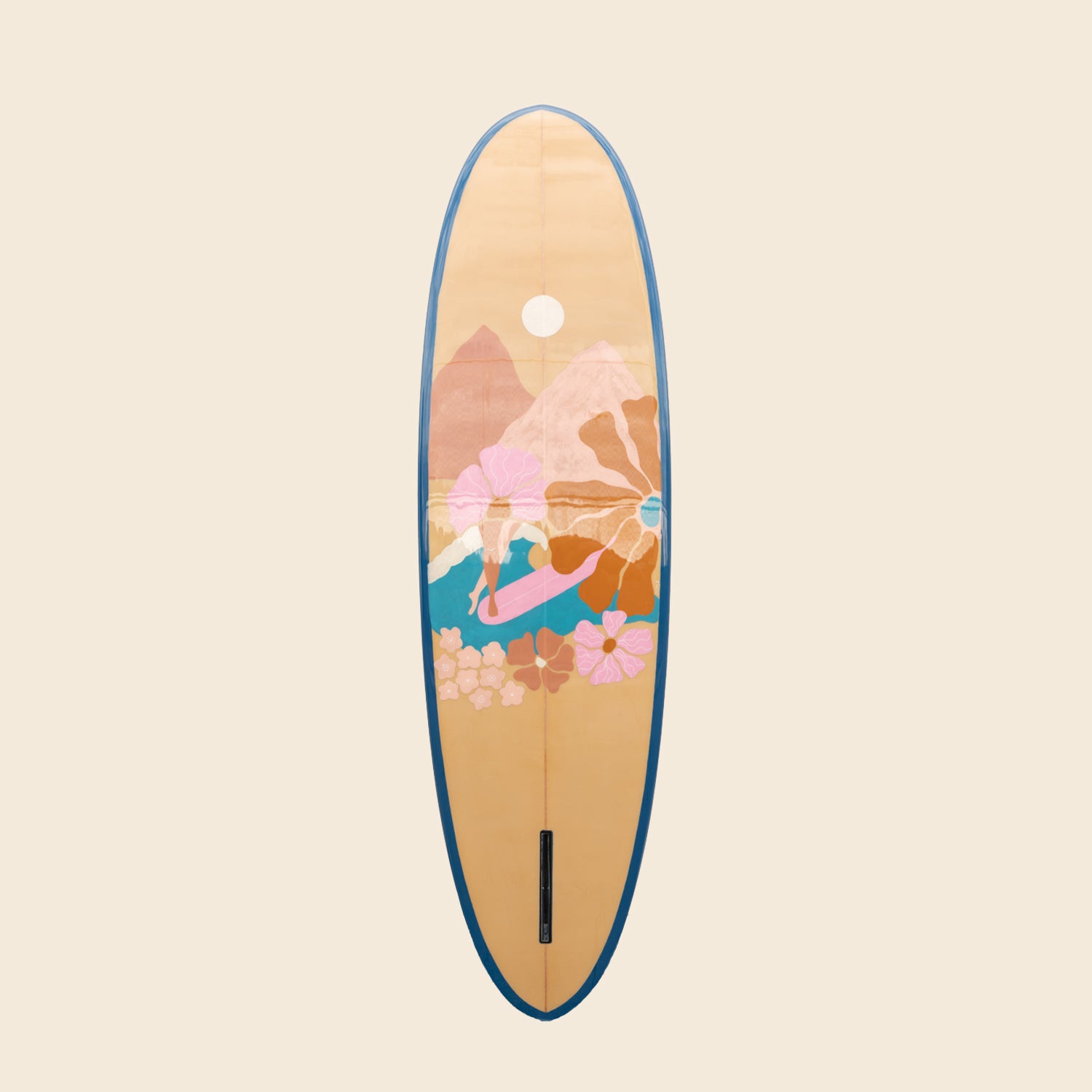 The Single Fin Egg - Blue, Polished - Lizzy Artworks - 7'2