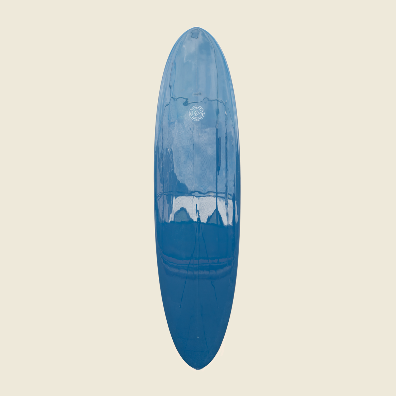 The Single Fin Egg - Blue, Polished - Lizzy Artworks - 7'2