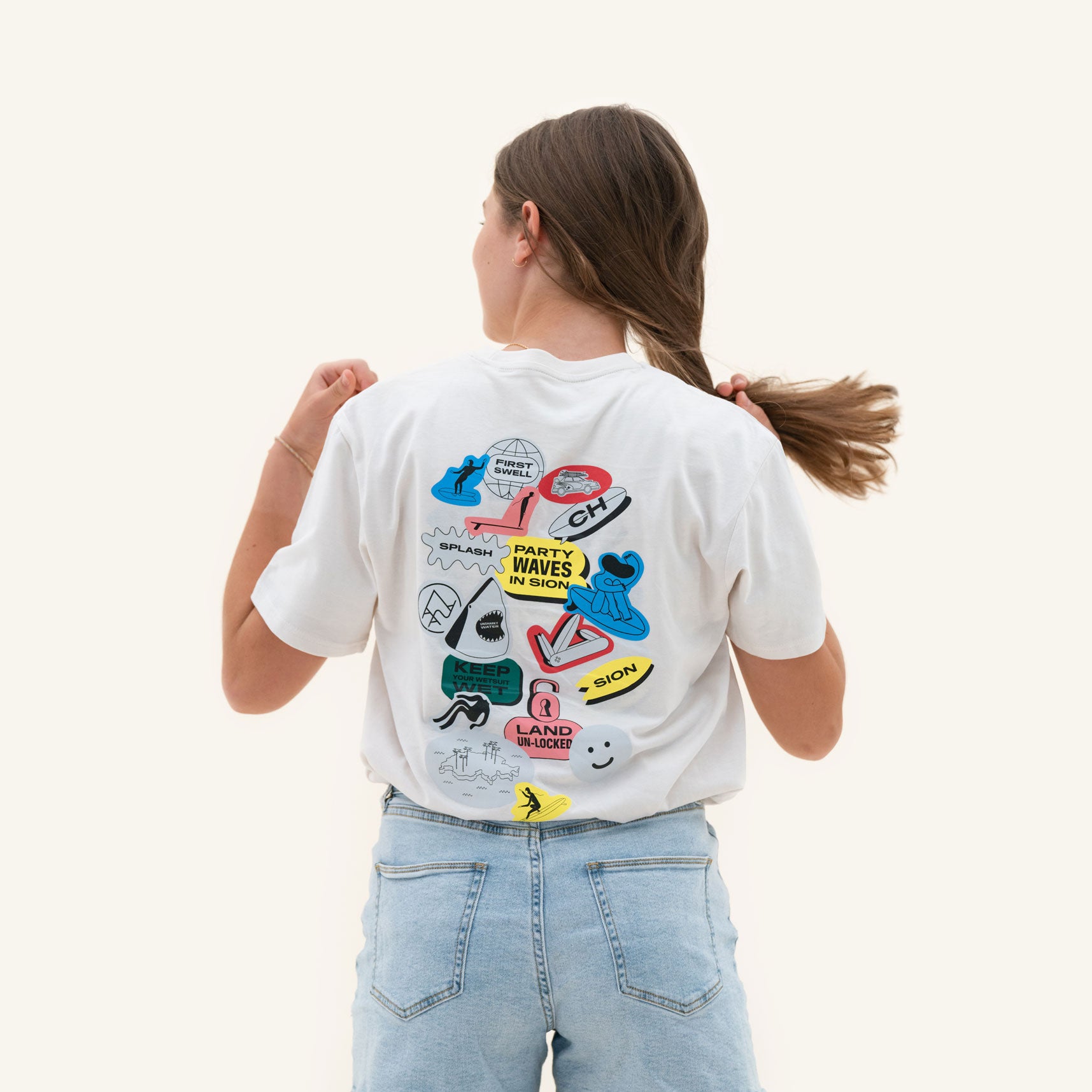 The Stickers Tee White