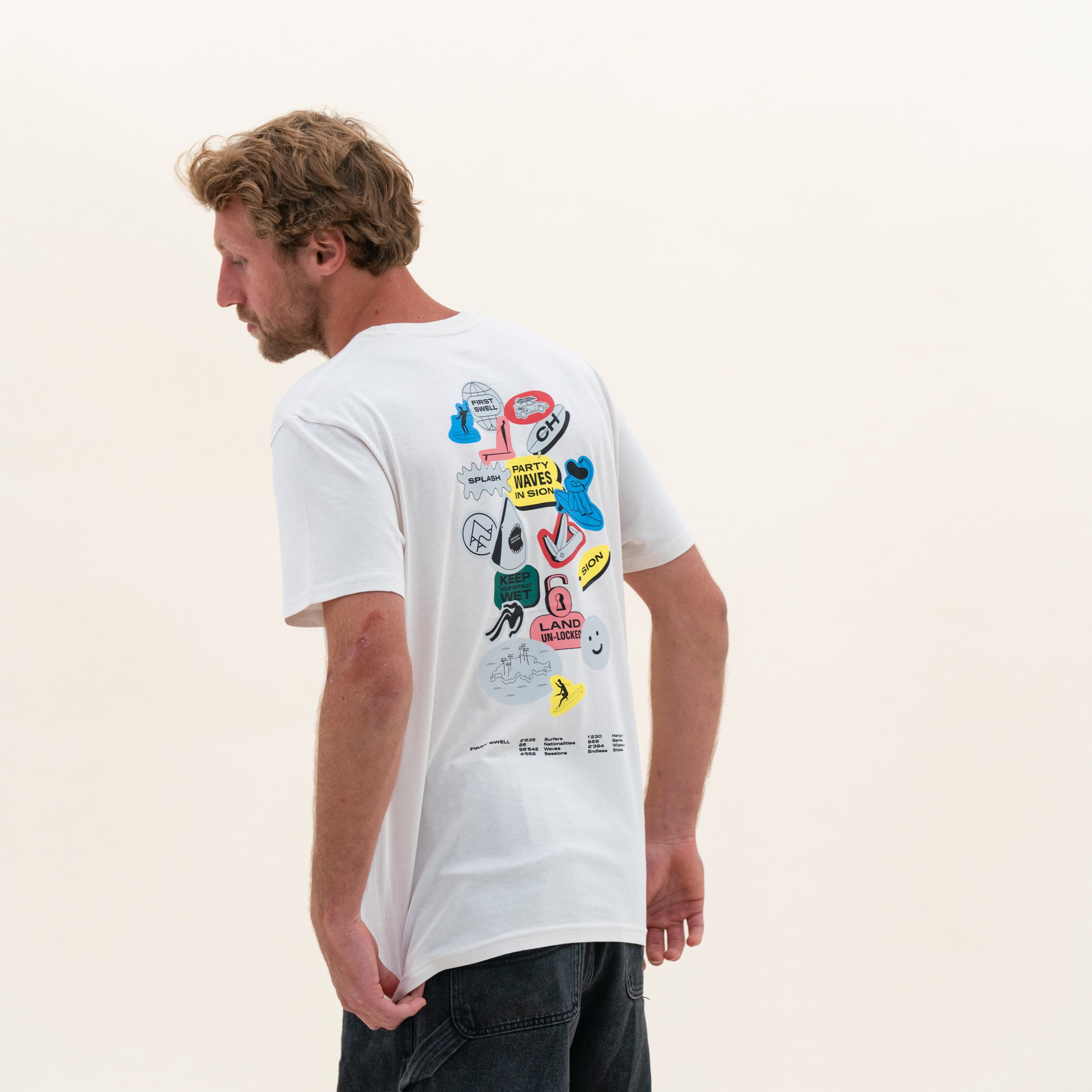 The Stickers Tee White