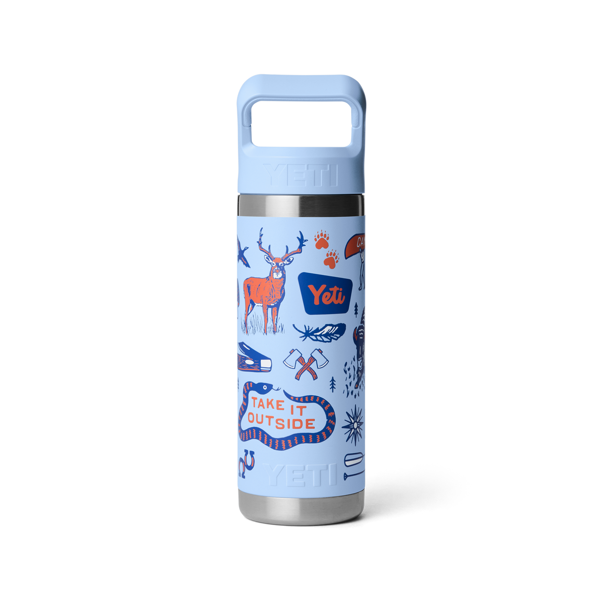 Rambler 18 oz Bottle with Straw Cap - Big Sky Summer Camp