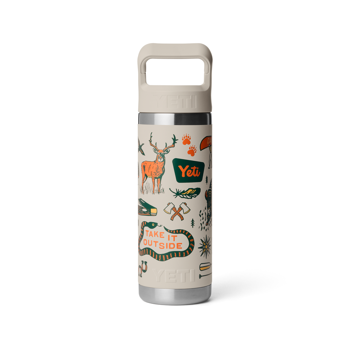 Rambler 18 oz Bottle with Straw Cap - Cape Summer Camp