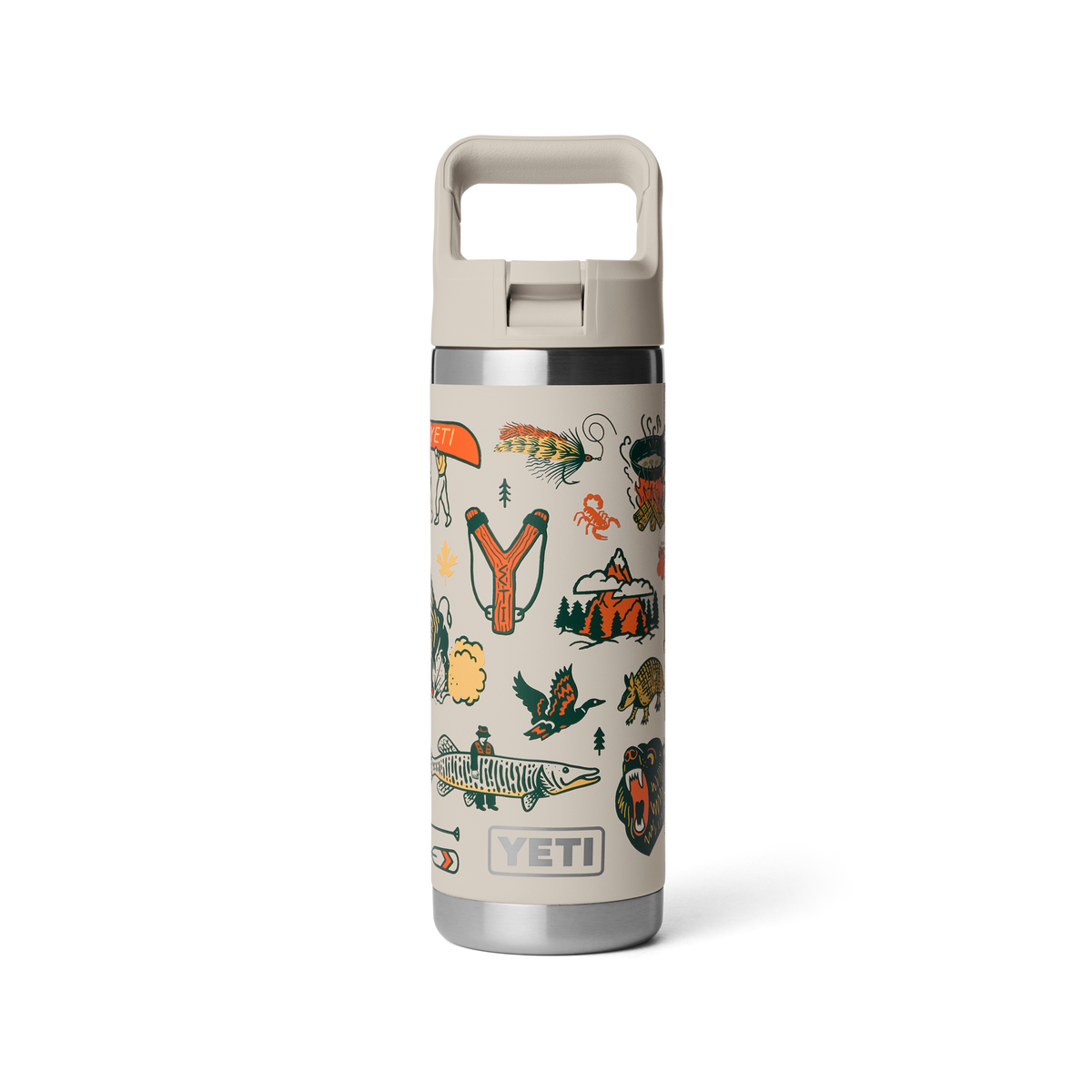 Rambler 18 oz Bottle with Straw Cap - Cape Summer Camp