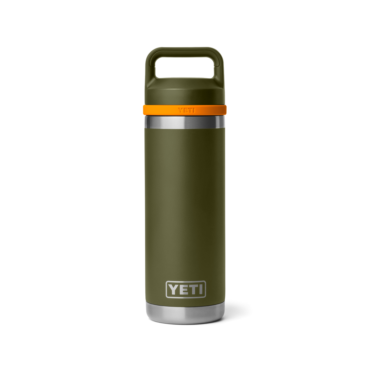 Rambler 18 oz Bottle with Chug Cap - Olive/King Crab Orange