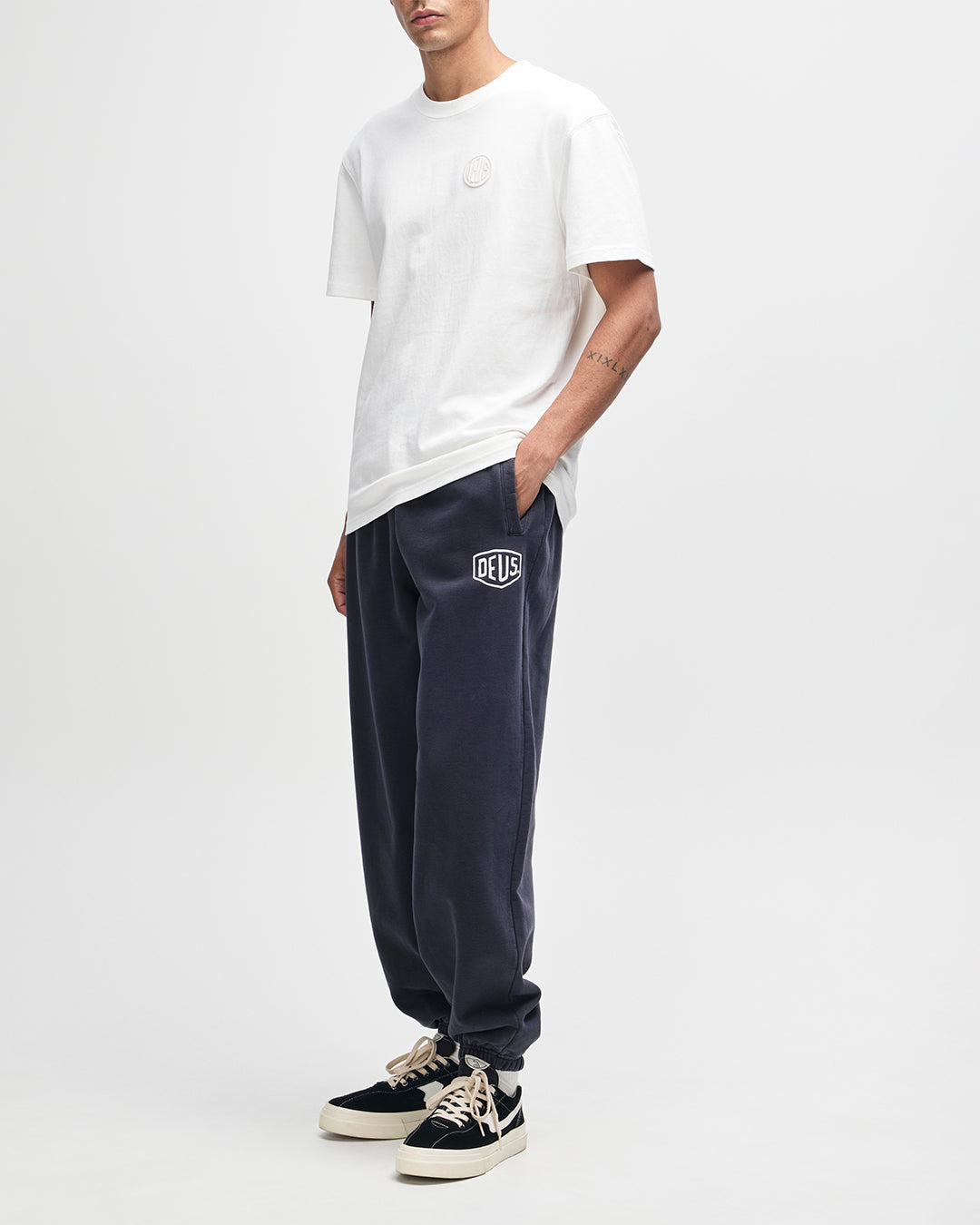 Shield Garment Dyed Track Pant - Black