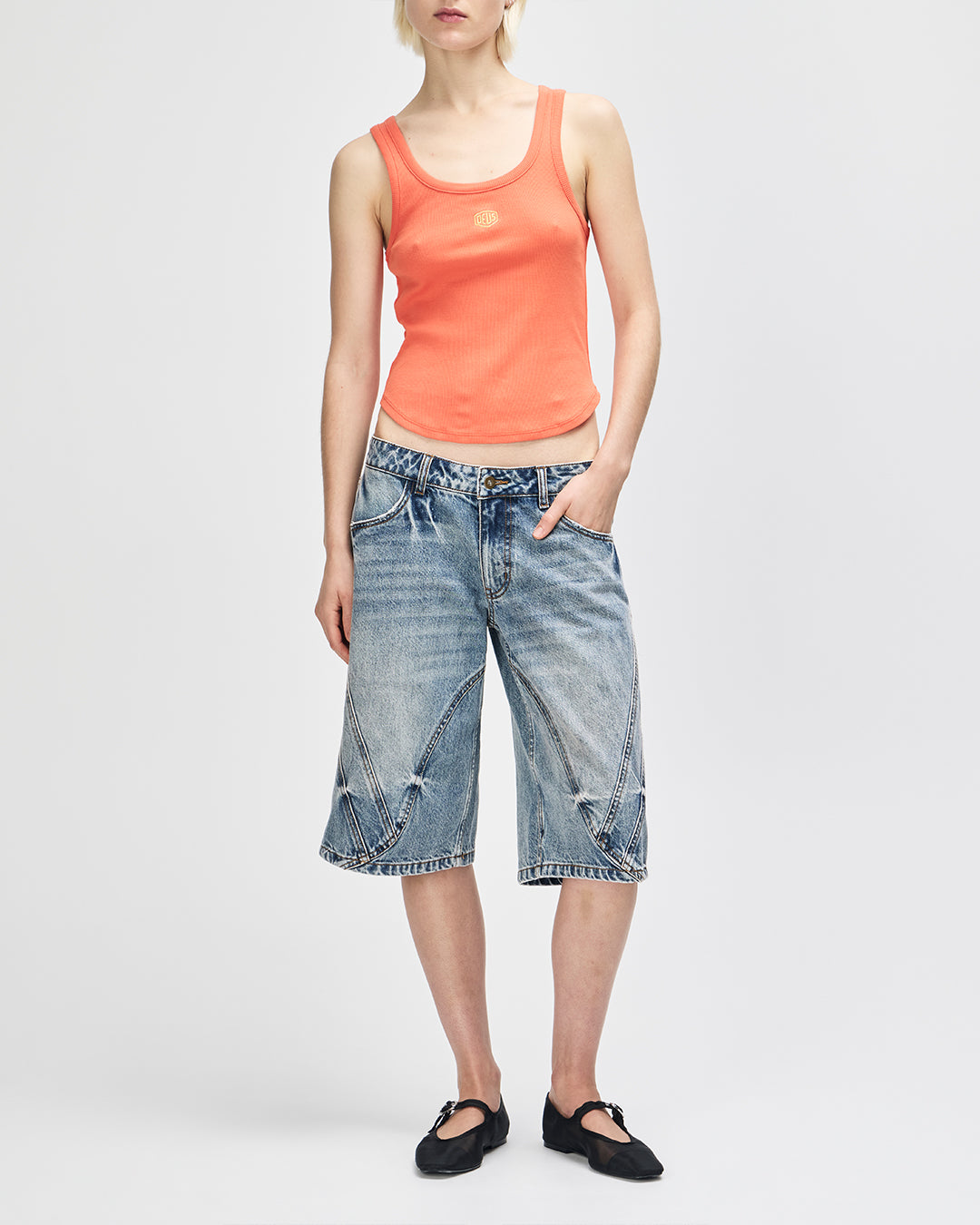 June Shield Tank - Flame Orange