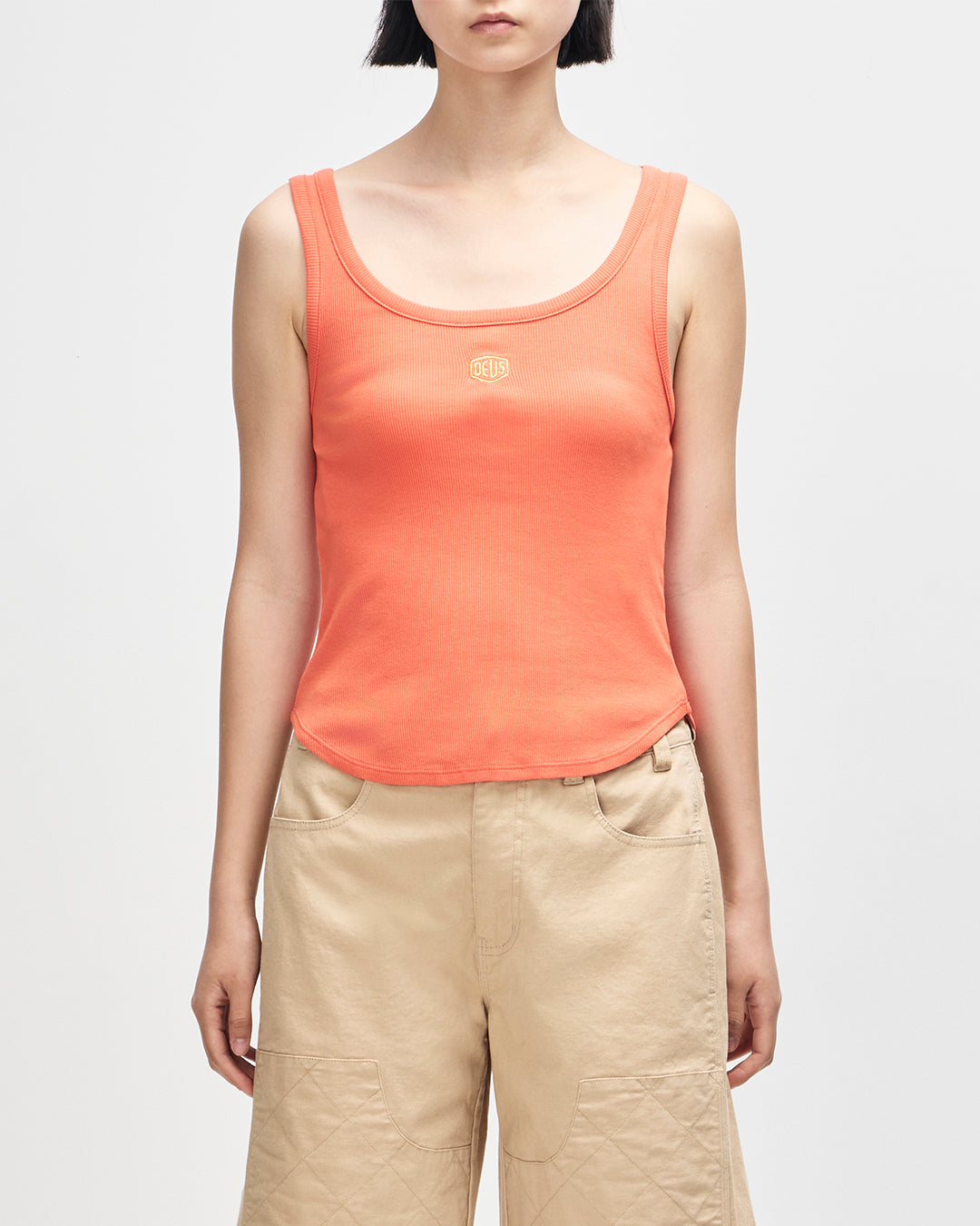 June Shield Tank - Flame Orange