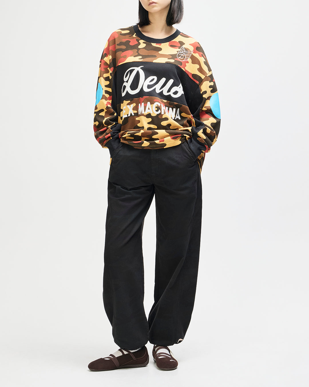 Ombre Moto Jersey - Rust Camo