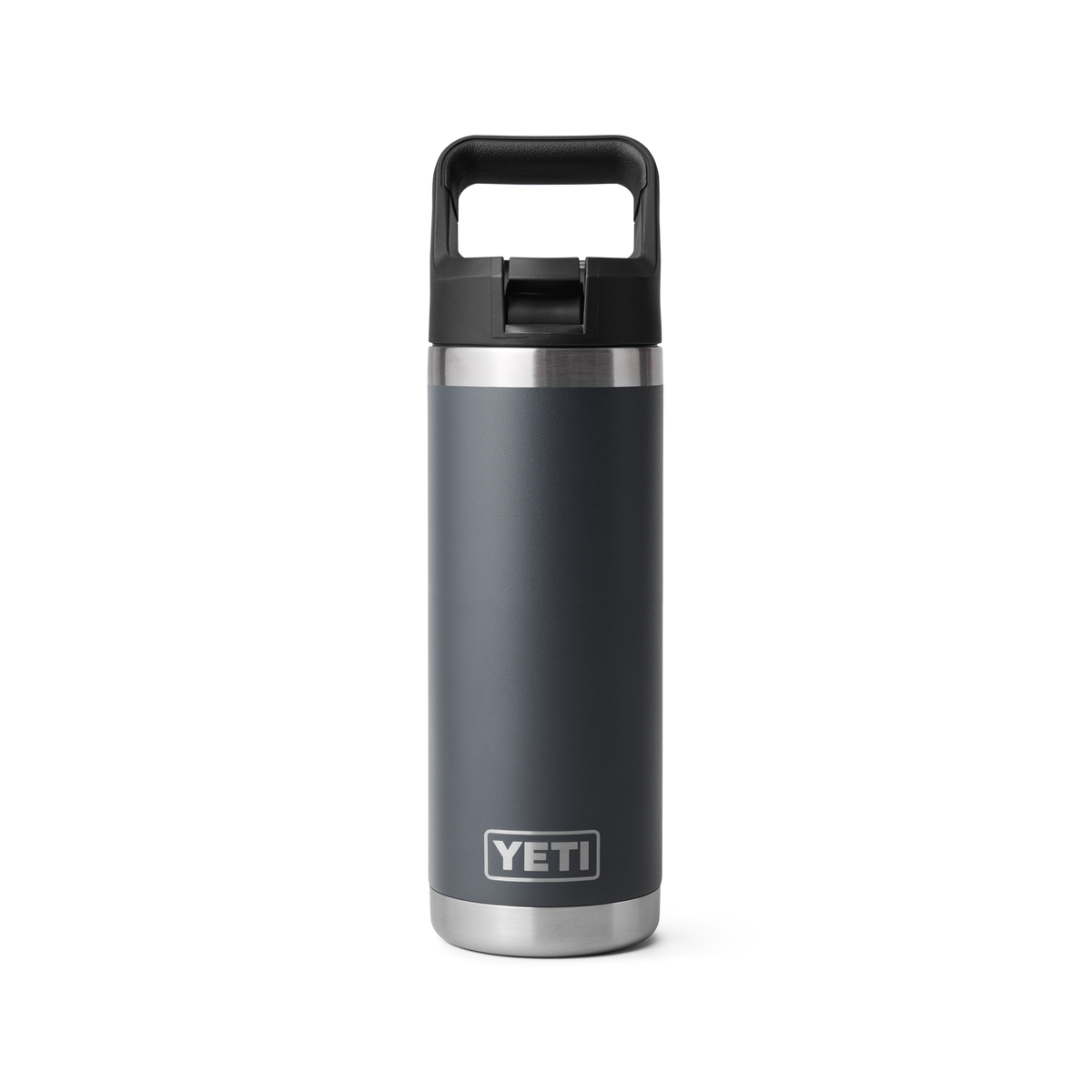 Rambler 18 oz Bottle with Straw Cap - Charcoal