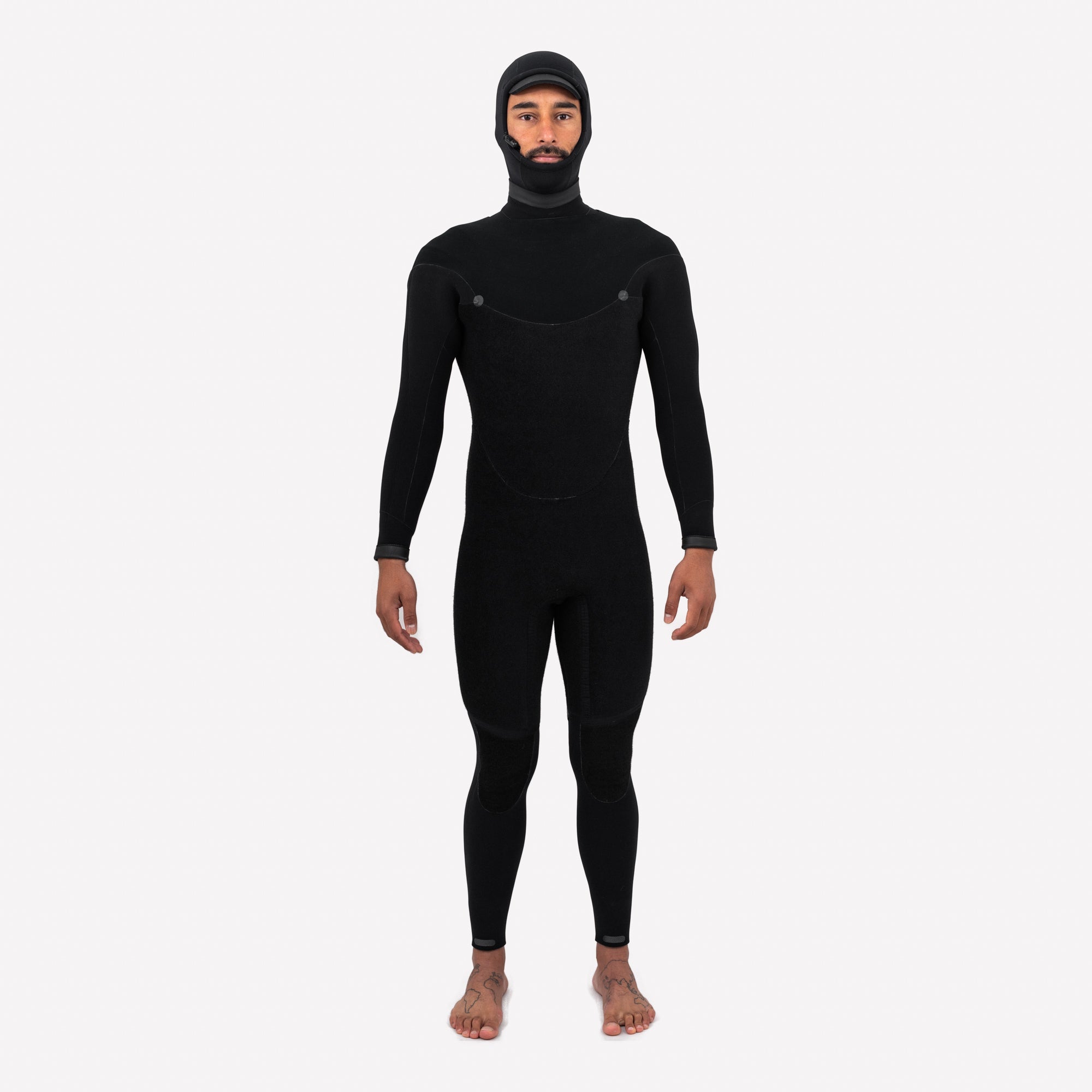 AAA x Axxe Wetsuit 5:4 hooded black FS